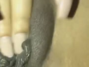 印度女孩按摩她黑色的陰部